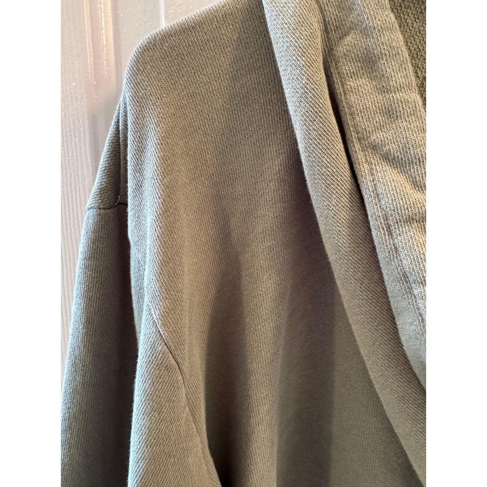 LOFT Outlet Womens Olive Green V-Neck Cropped Hoodie Sweatshirt Size M - Picture 8 of 11